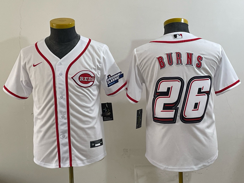Women Cincinnati Reds #26 Durns white Nike MLB 2025 Jersey 004->women mlb jersey->Women Jersey